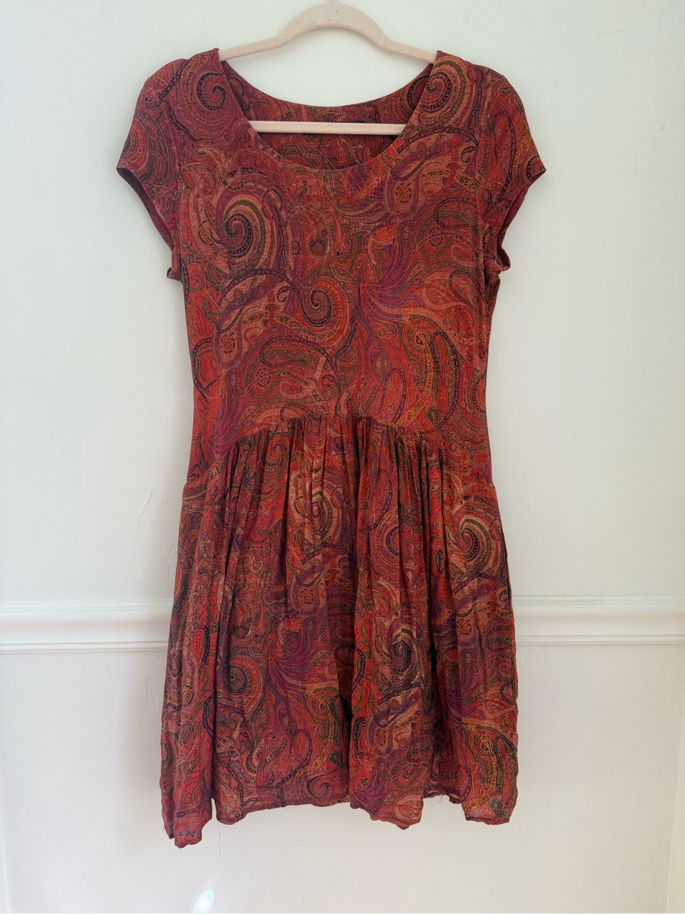 Peruvian Connection Paisley Boho Babydoll Dress